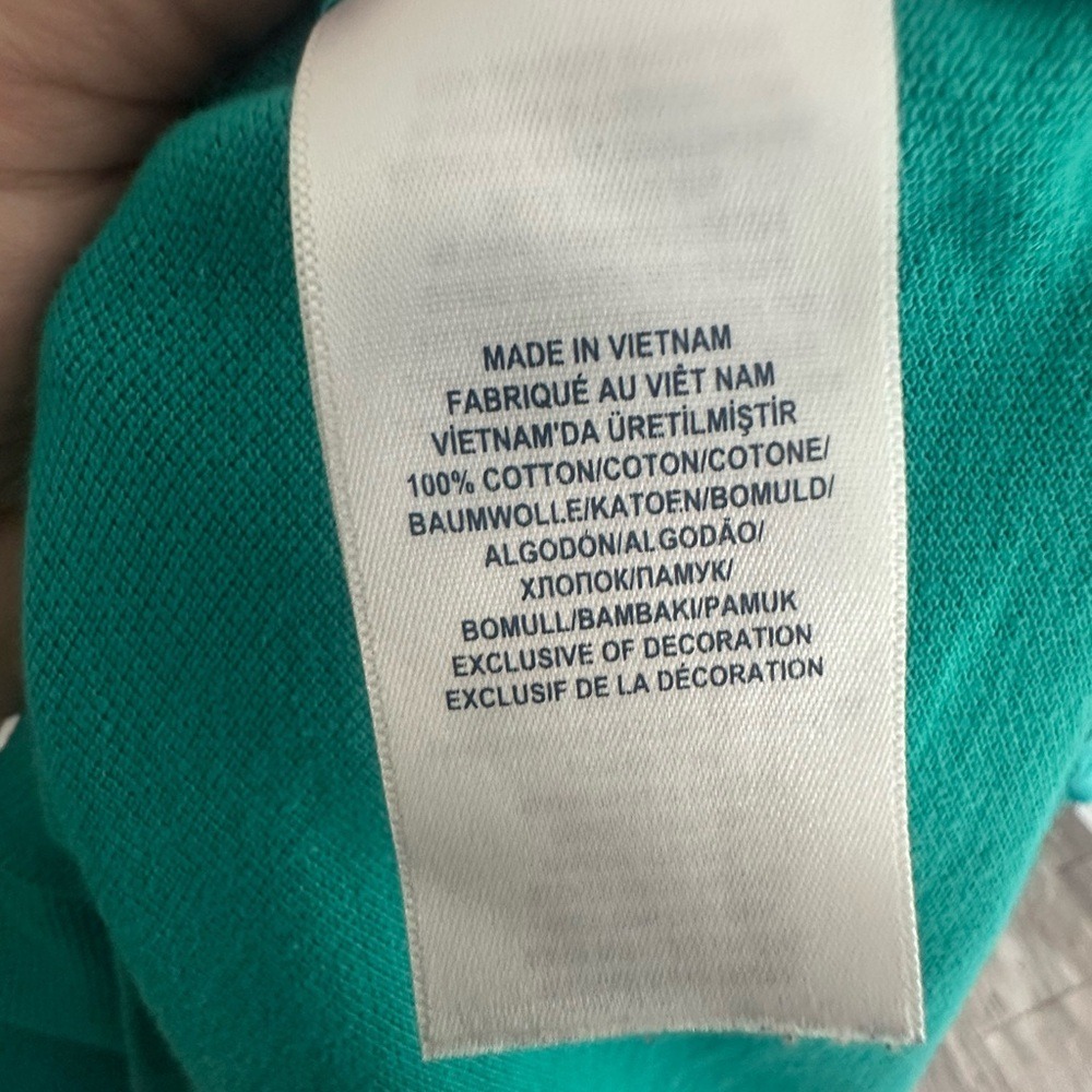 Polo by Ralph Lauren Teal Polo with Red Pony Embroidery Size 10/12 0165 - Picture 5 of 7